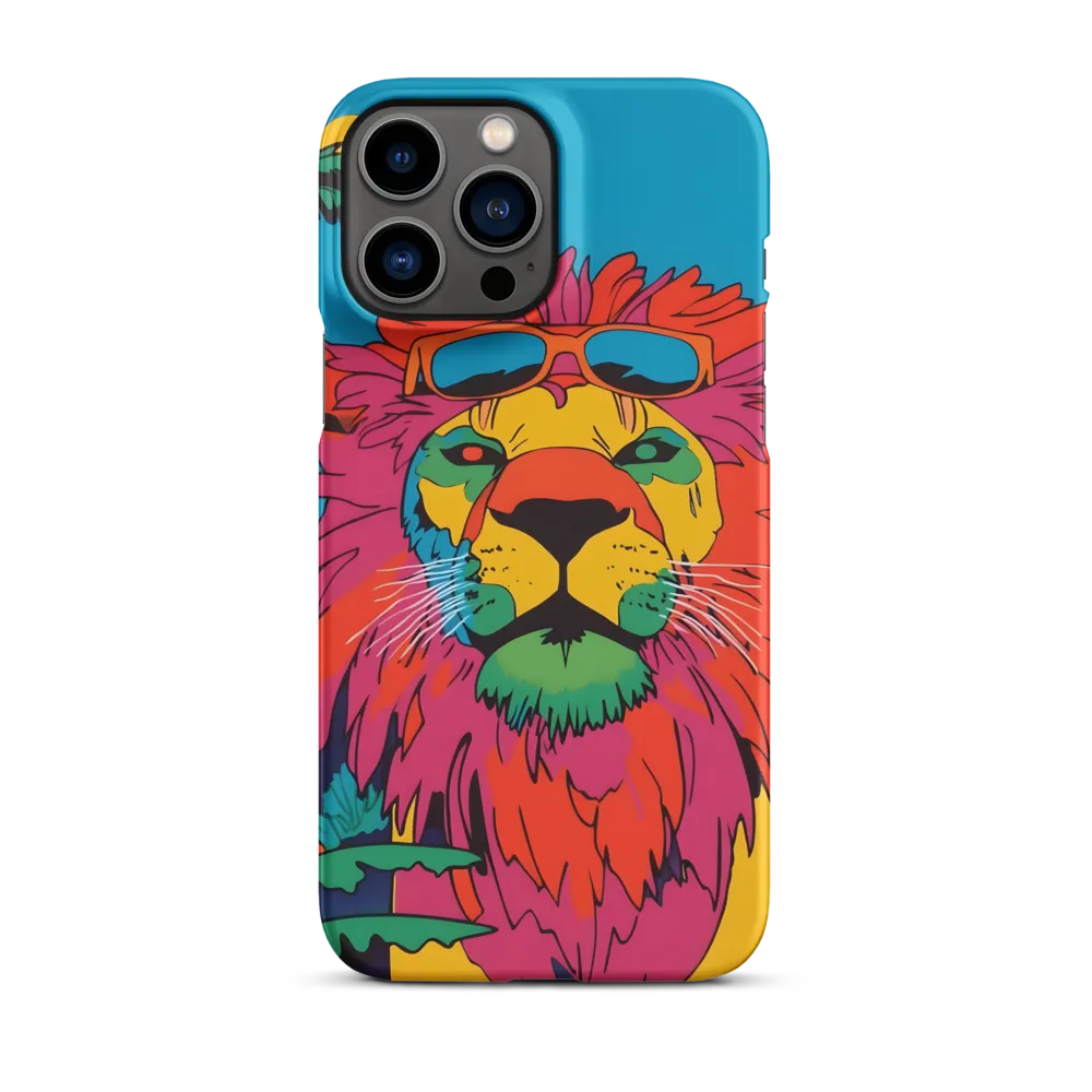 Lion with Sunglasses: A Vibrant Tropical Portrait