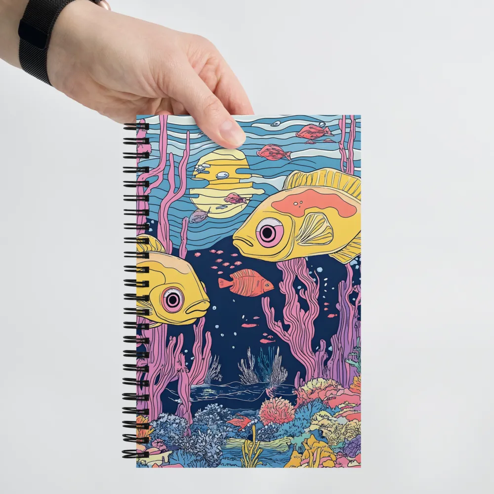 Underwater Dreamscape: A Playful Encounter | Spiral Notebook