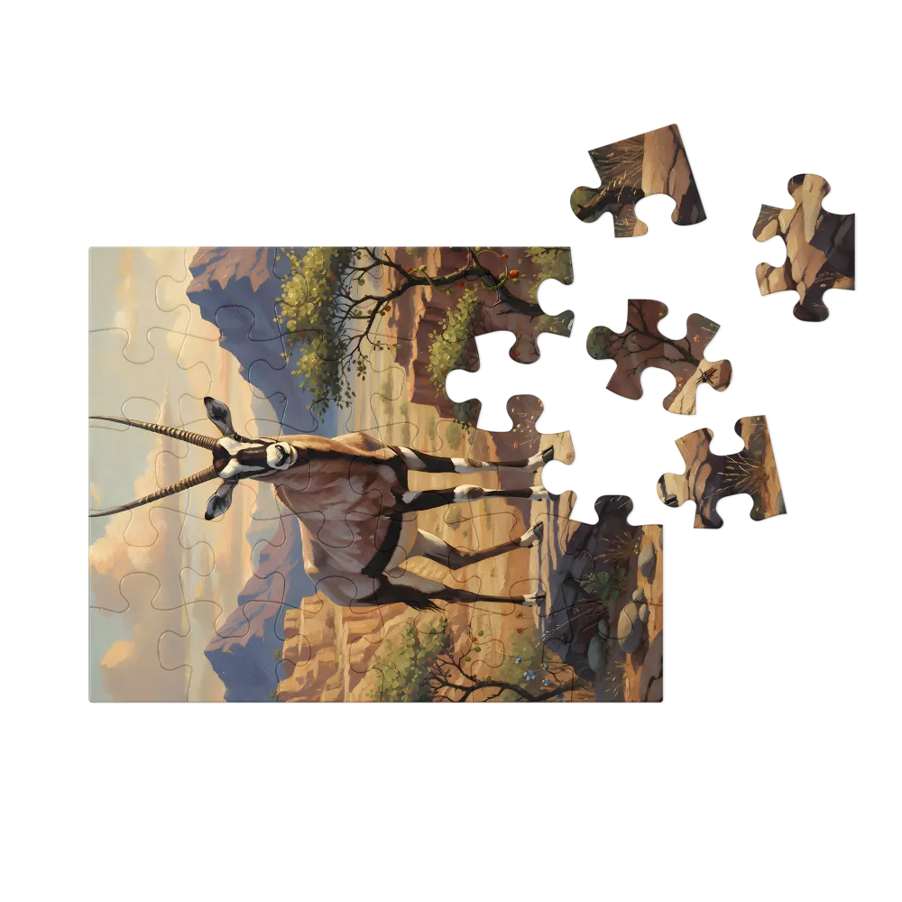 Desert Antelope 
 Jigsaw Puzzle in Tin Box