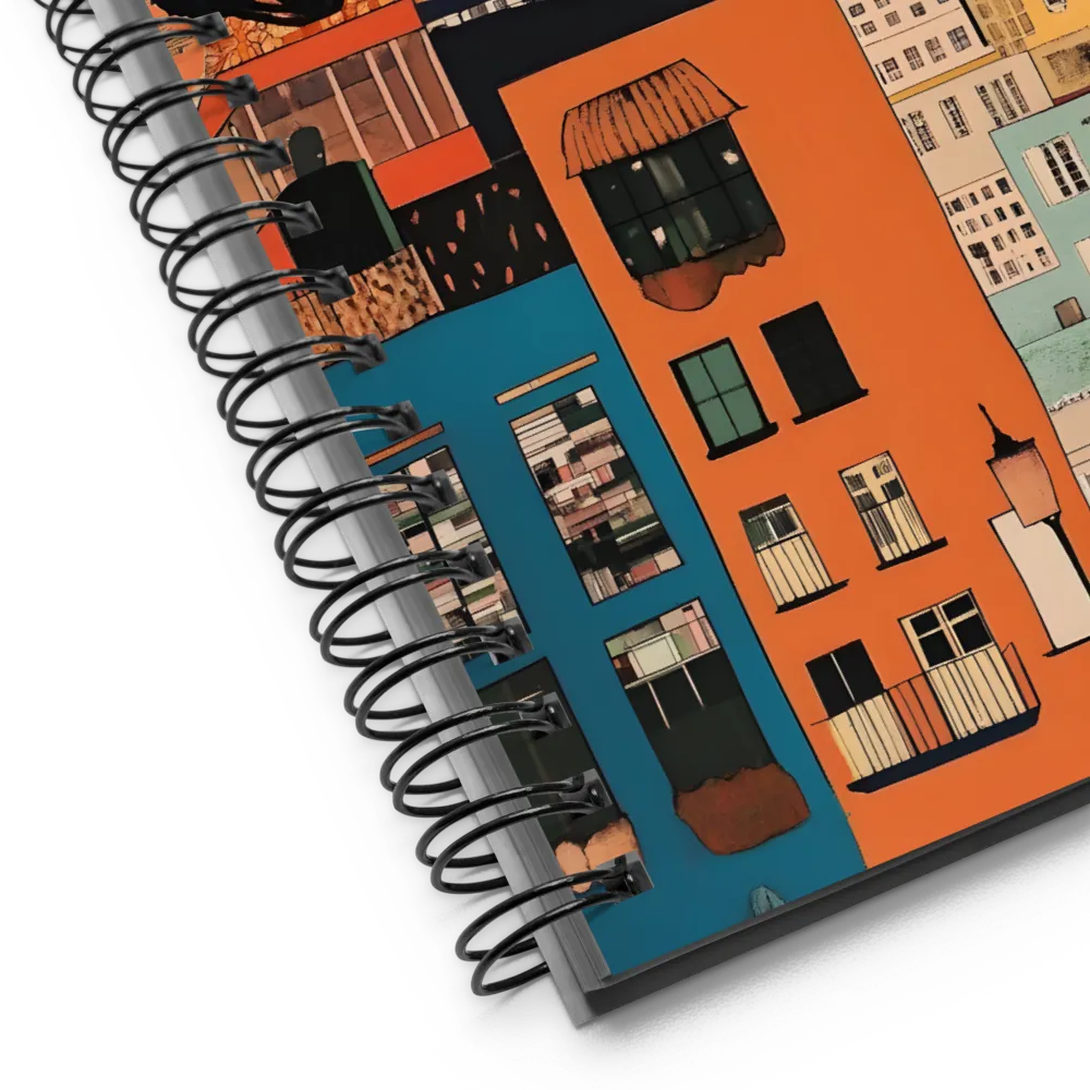 Urban Fusion: A Colorful Cityscape | Spiral Notebook