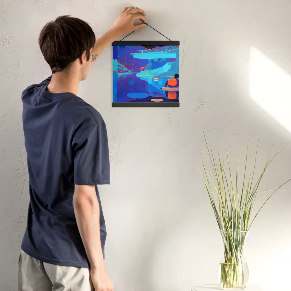 Reflections of Serenity | Poster With Black Wood Hanger | 12″×12″