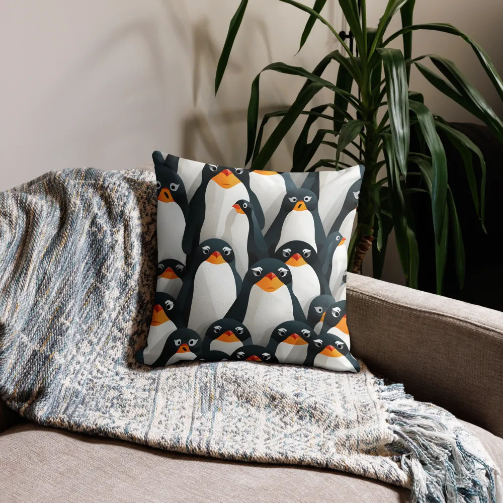 Penguin Parade | Pillow | 18″×18″