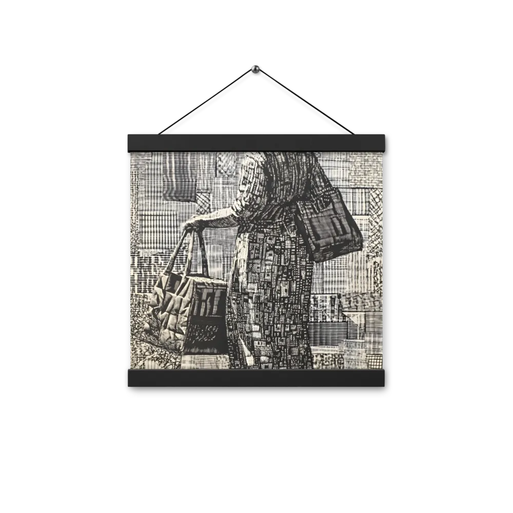Urban Reflections: A Shopping Narrative | Poster With Black Wood Hanger | 12″×12″