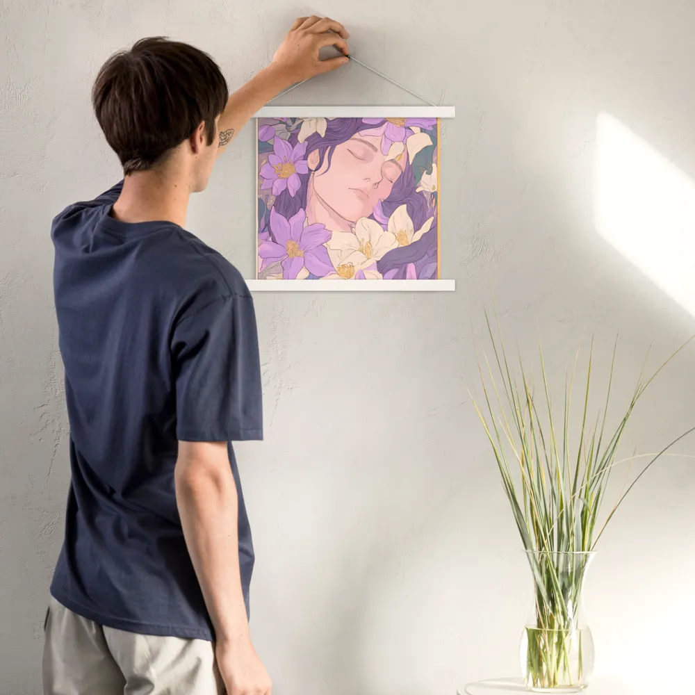 Harmony in Bloom | Poster With White Wood Hanger | 14″×14″
