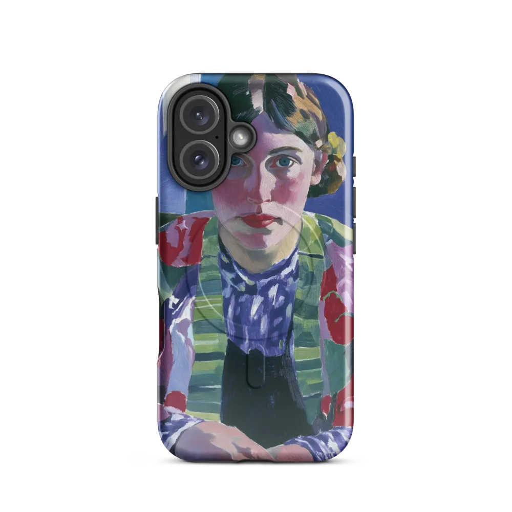 Vibrant Gaze: A Modernist Portrait