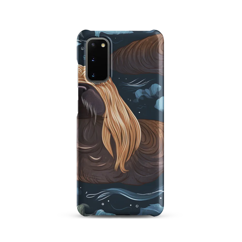 Whimsical Walruses in Deep Blue