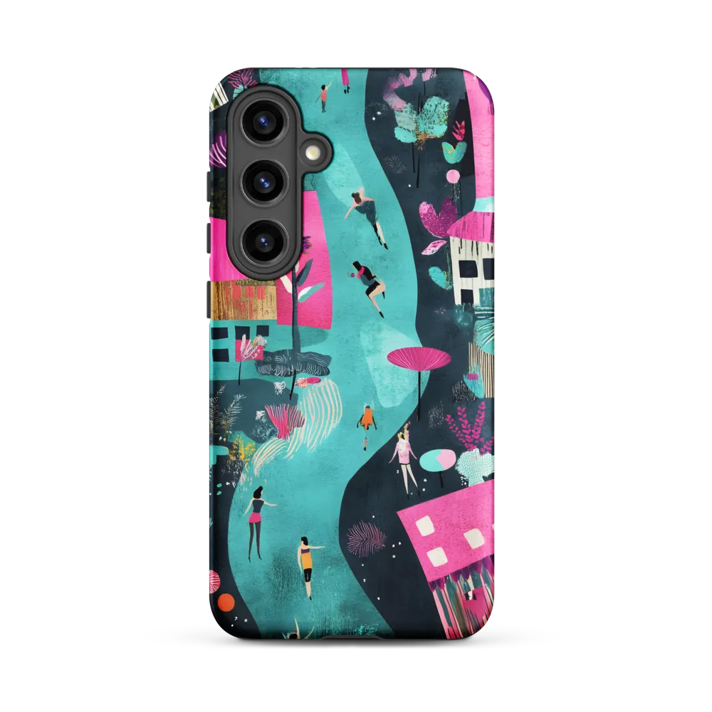Whimsical Journey Through a Vibrant Landscape | Phone Case |  S24 Plus | Tough Case | Matte