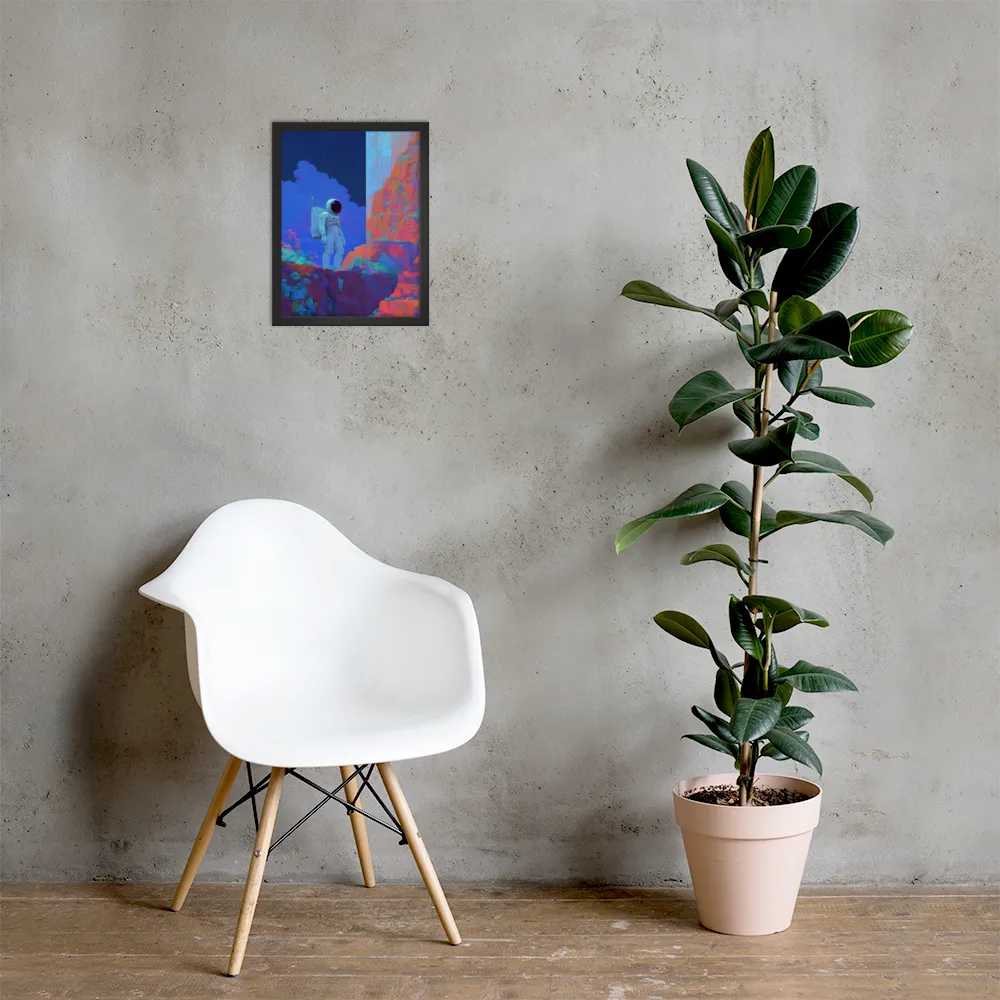 Interstellar Reflections | Poster with Black Frame | 12″×16″