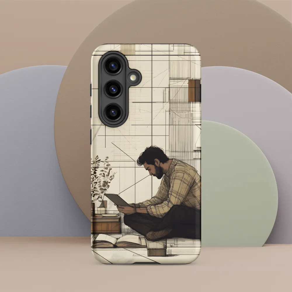Quiet Reflections in Line | Phone Case |  S24 | Tough Case | Matte