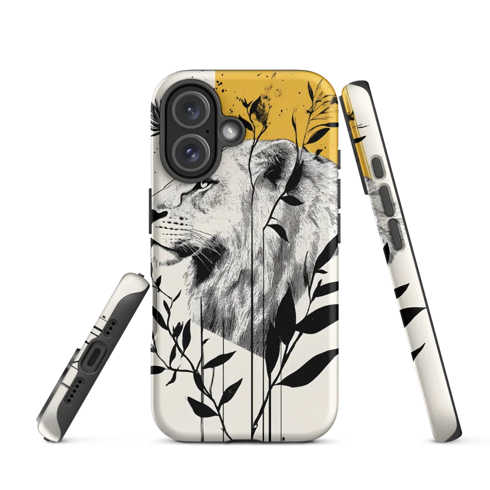 Regal Serenity: The Lion and Flora | Phone Case