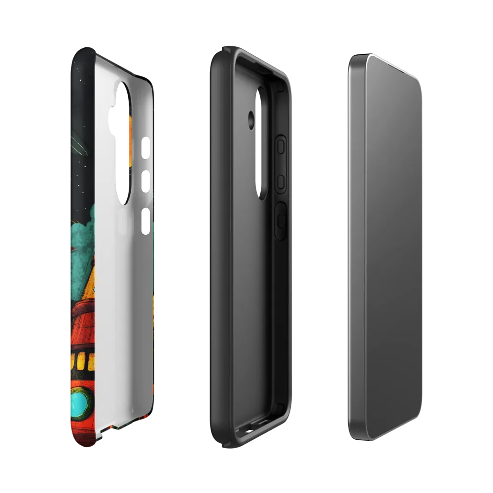Galactic Cityscape: A Journey Through Imagination | Phone Case |  S24 | Tough Case | Matte