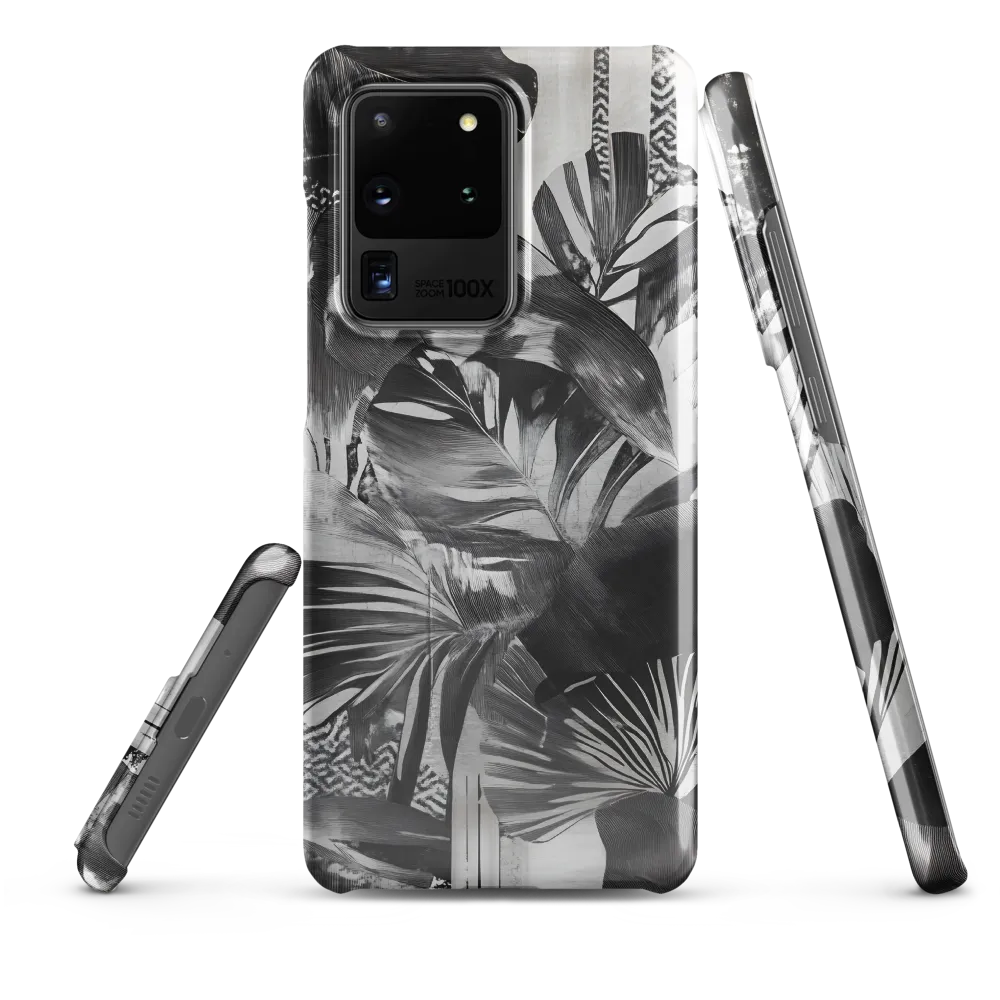 Monochrome Serenity in Tropical Foliage