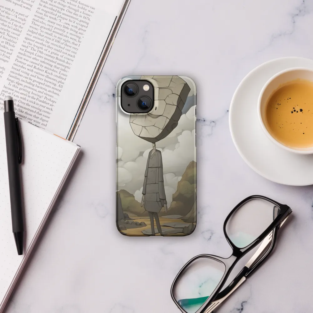 Whimsical Stone Figure in a Rocky Landscape | Phone Case |  13 | Snap Case | Matte