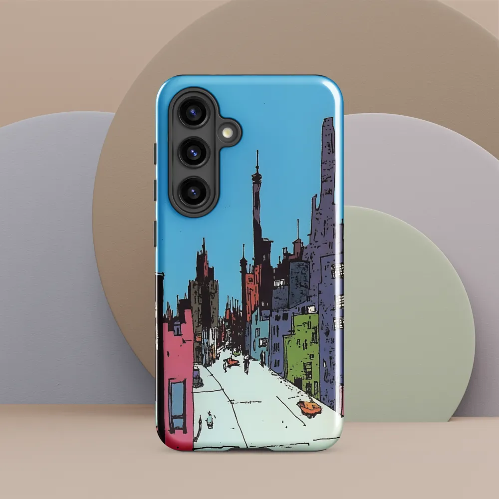 Vibrant Cityscape under the Moon