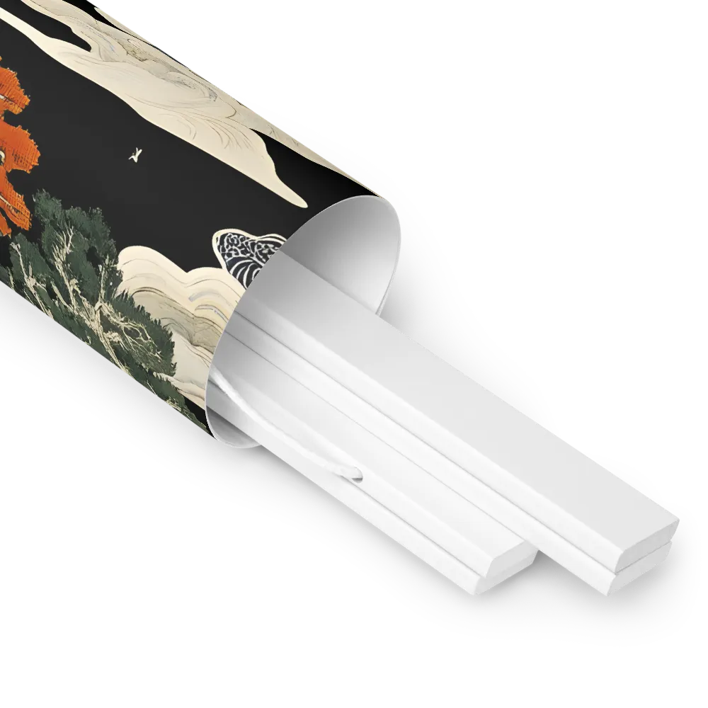 Whispers of the Pagoda | Poster With White Wood Hanger | 18″×18″