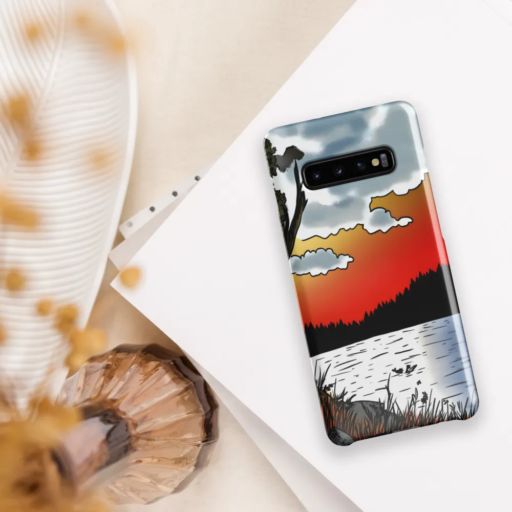 Serene Sunset Over the Lake | Phone Case |  S10 Plus | Snap Case | Glossy