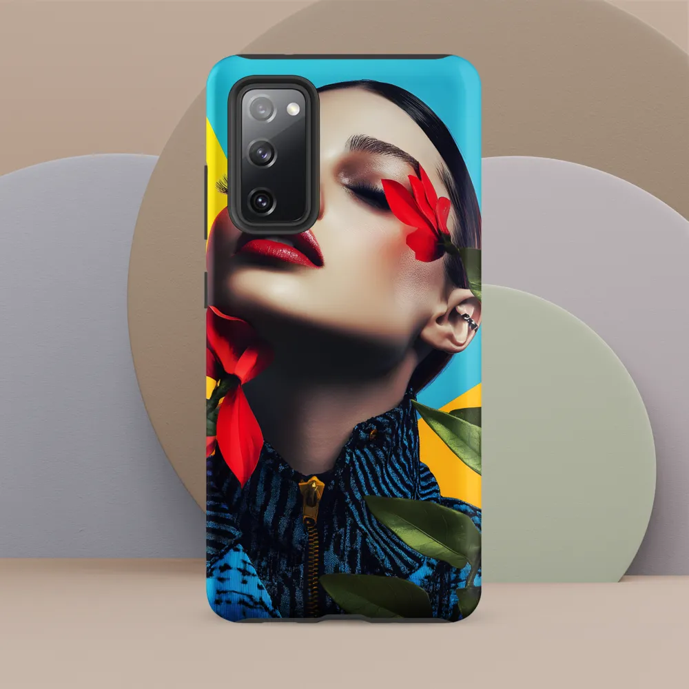 Floral Serenity: A Contemporary Portrait