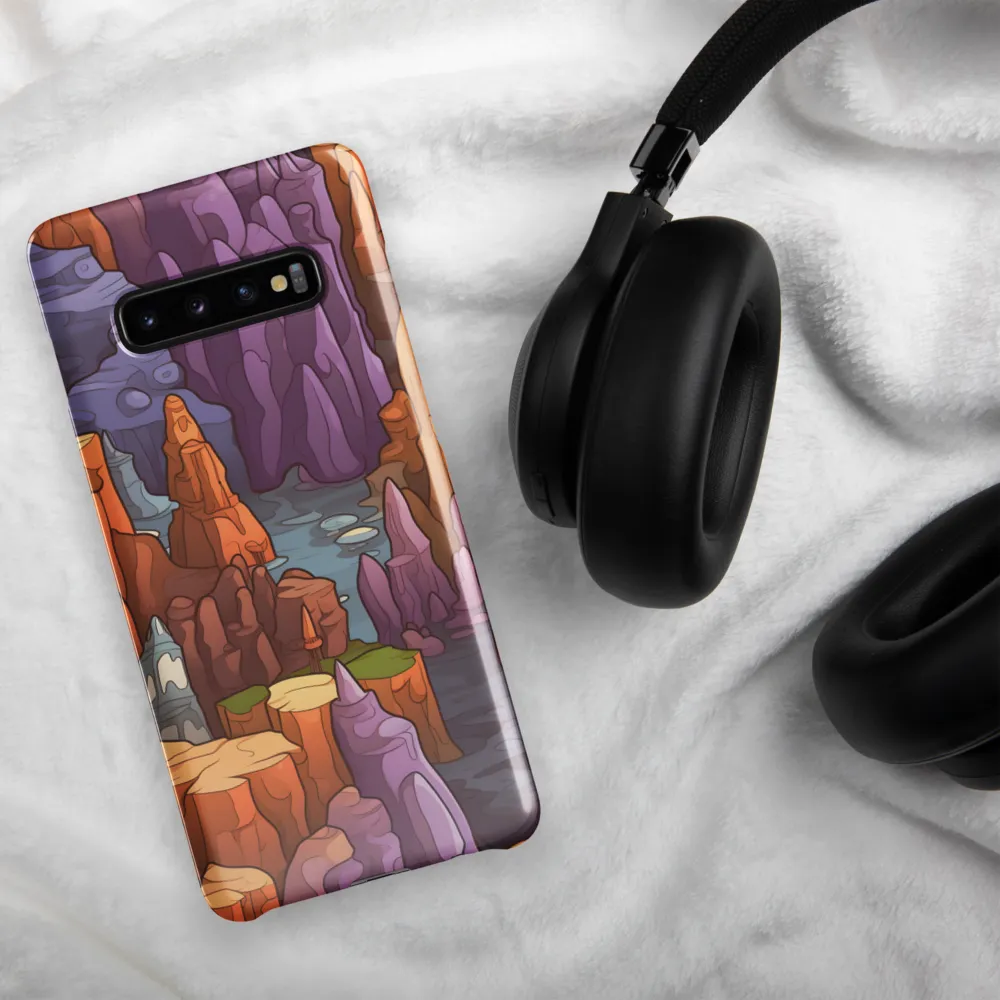 Vibrant Rockscape: A Digital Odyssey | Phone Case |  S10 Plus | Snap Case | Glossy