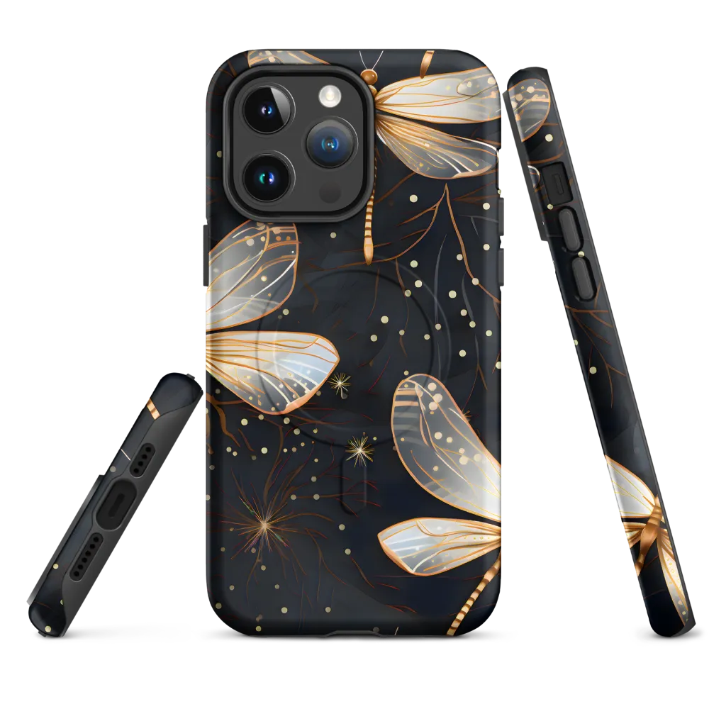 Ethereal Dance: Dragonflies in a Midnight Garden