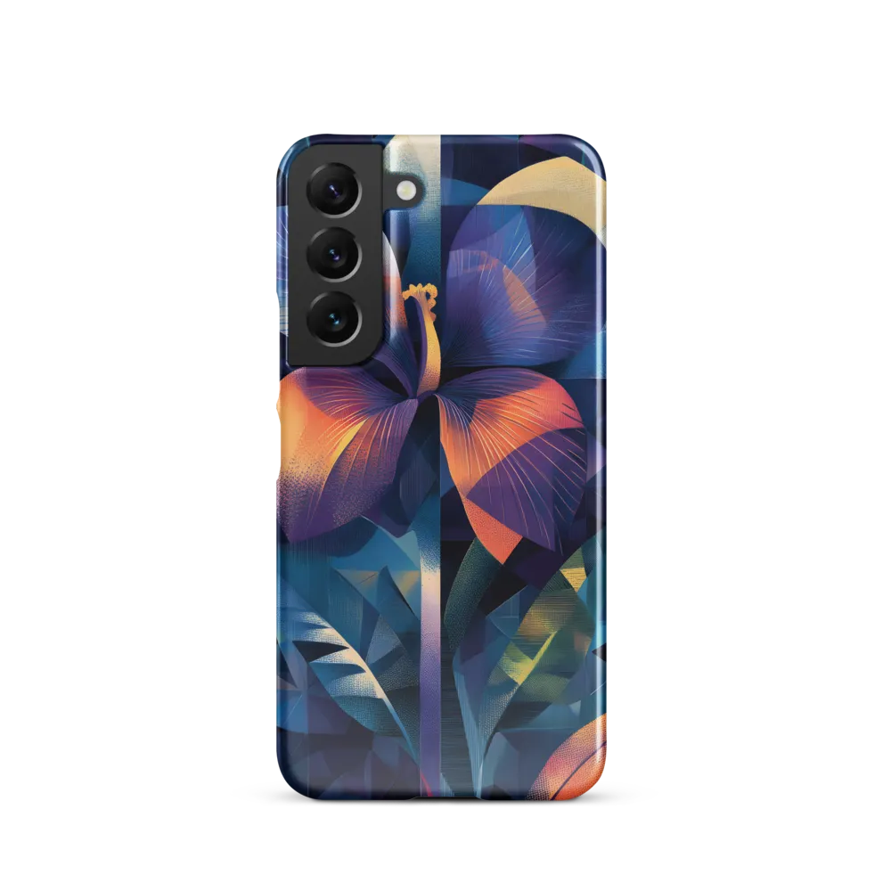 Iridescent Orchid in Geometric Night