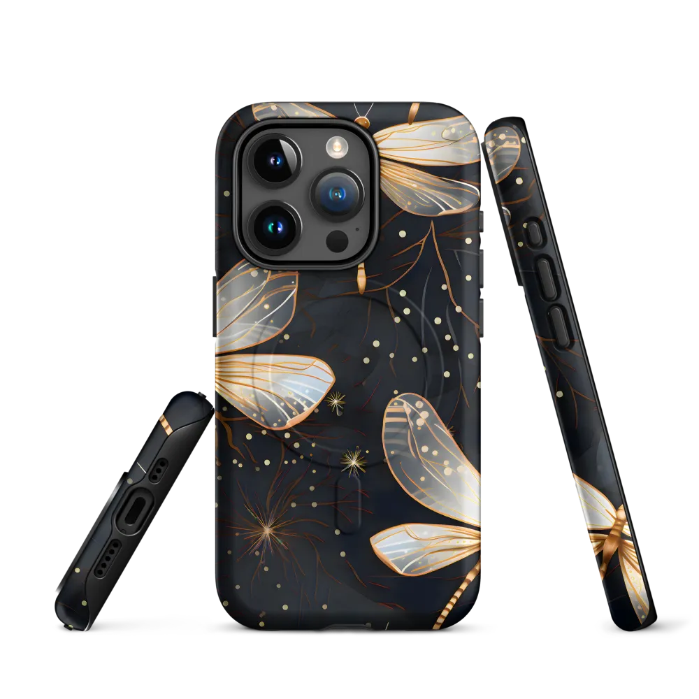 Ethereal Dance: Dragonflies in a Midnight Garden