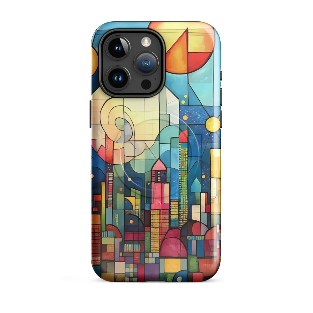 Geometric Harmony: A Vibrant Cityscape
