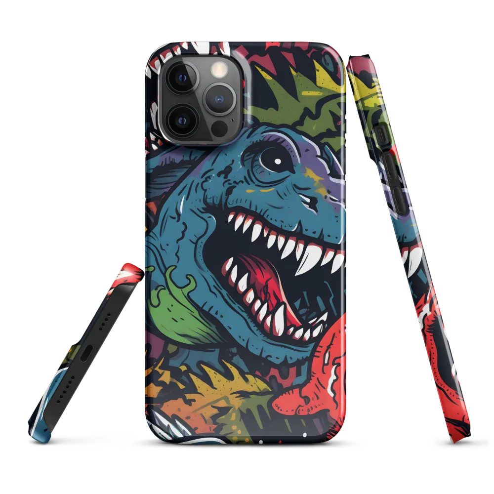 Dino Mania: A Colorful Frenzy | Phone Case |  12 Pro Max | Snap Case | Glossy