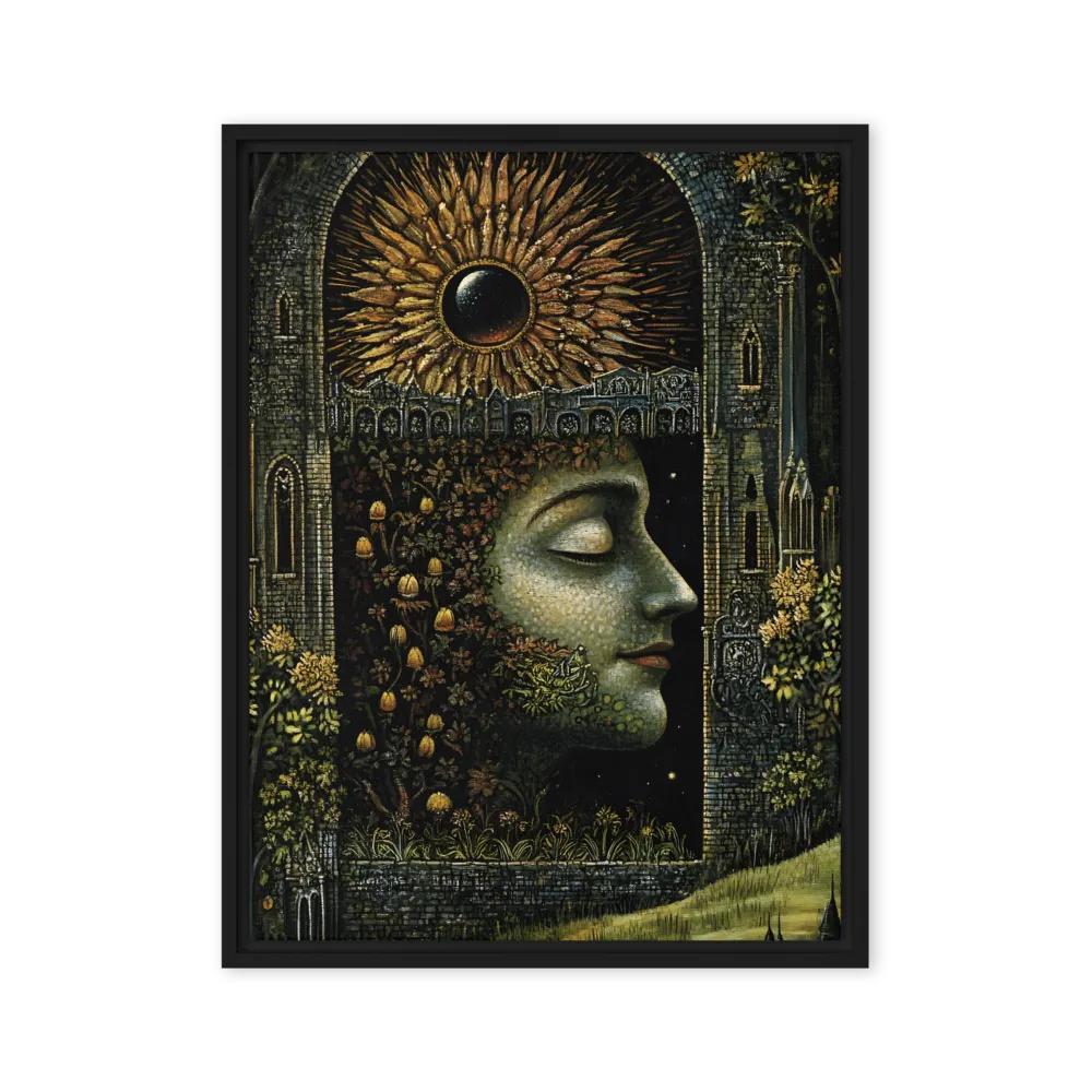 Nature’s Embrace: The Infinite Connection | Canvas with Black Frame | 24″×32″