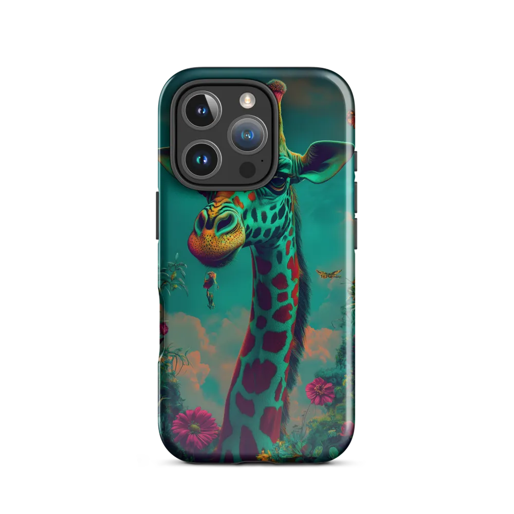 Whimsical Giraffe Among Blossoms