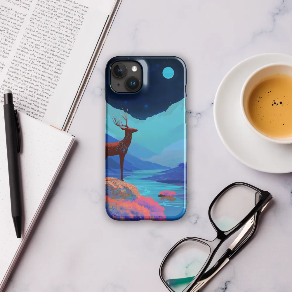 Cosmic Serenity: The Starlit Stag | Phone Case |  15 Plus | Snap Case | Glossy