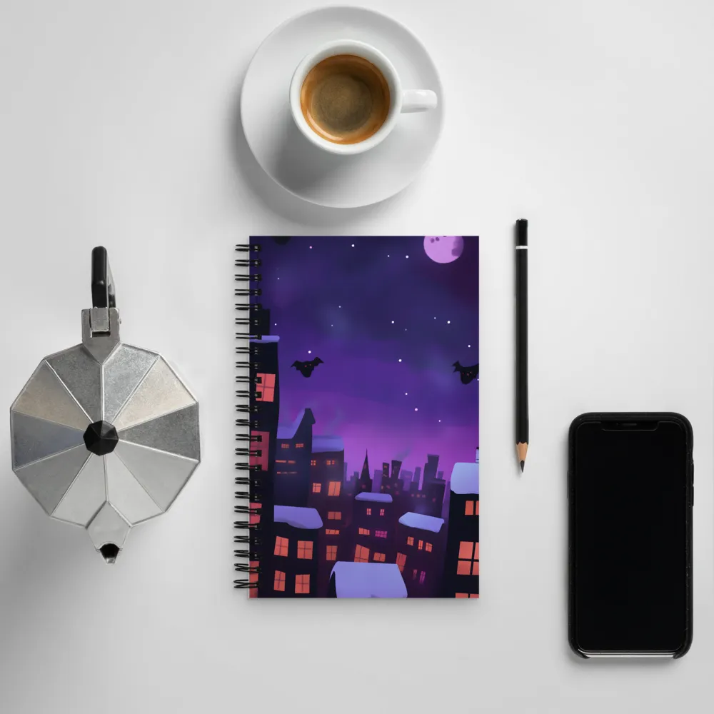 Mystical Night in the City | Spiral Notebook