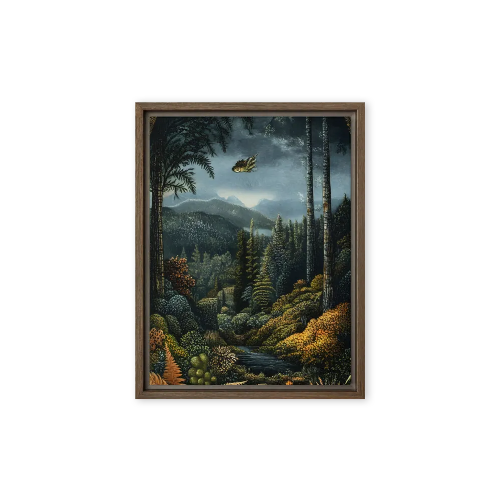 Whispers of the Enchanted Forest | Canvas with Brown Frame | 9″×12″