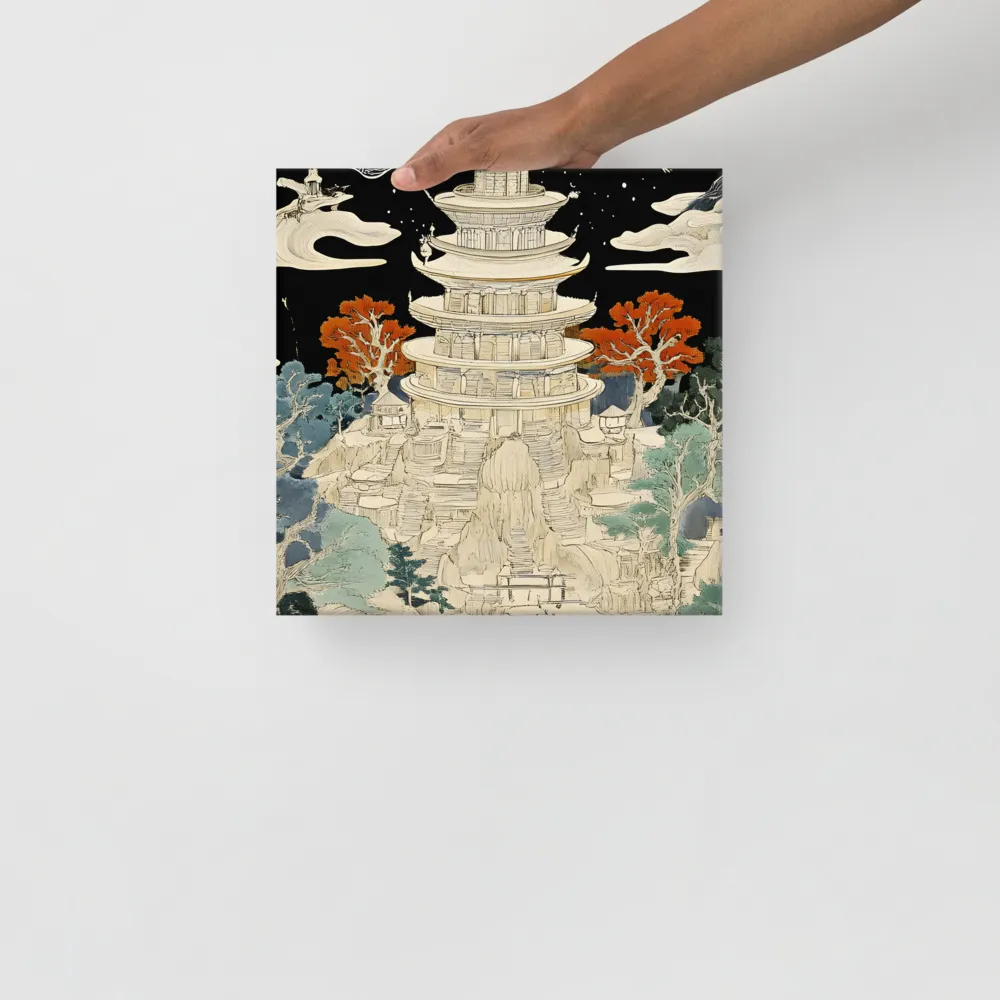 Whispers of the Pagoda | Canvas | 12″×12″