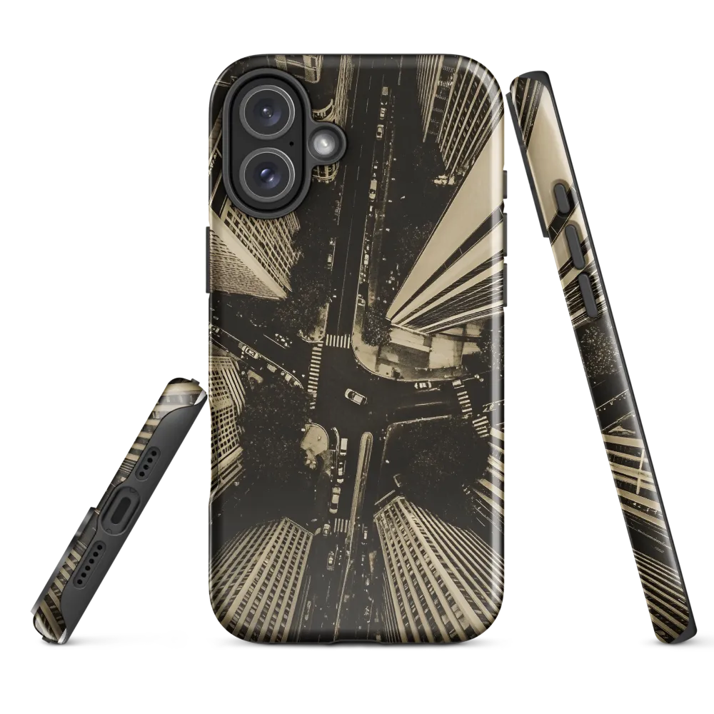 Urban Symphony: Aerial Perspective of City Life | Phone Case |  16 Plus | Tough Case | Glossy