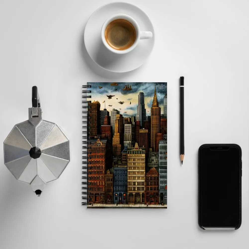 Whimsical Urban Dreams | Spiral Notebook