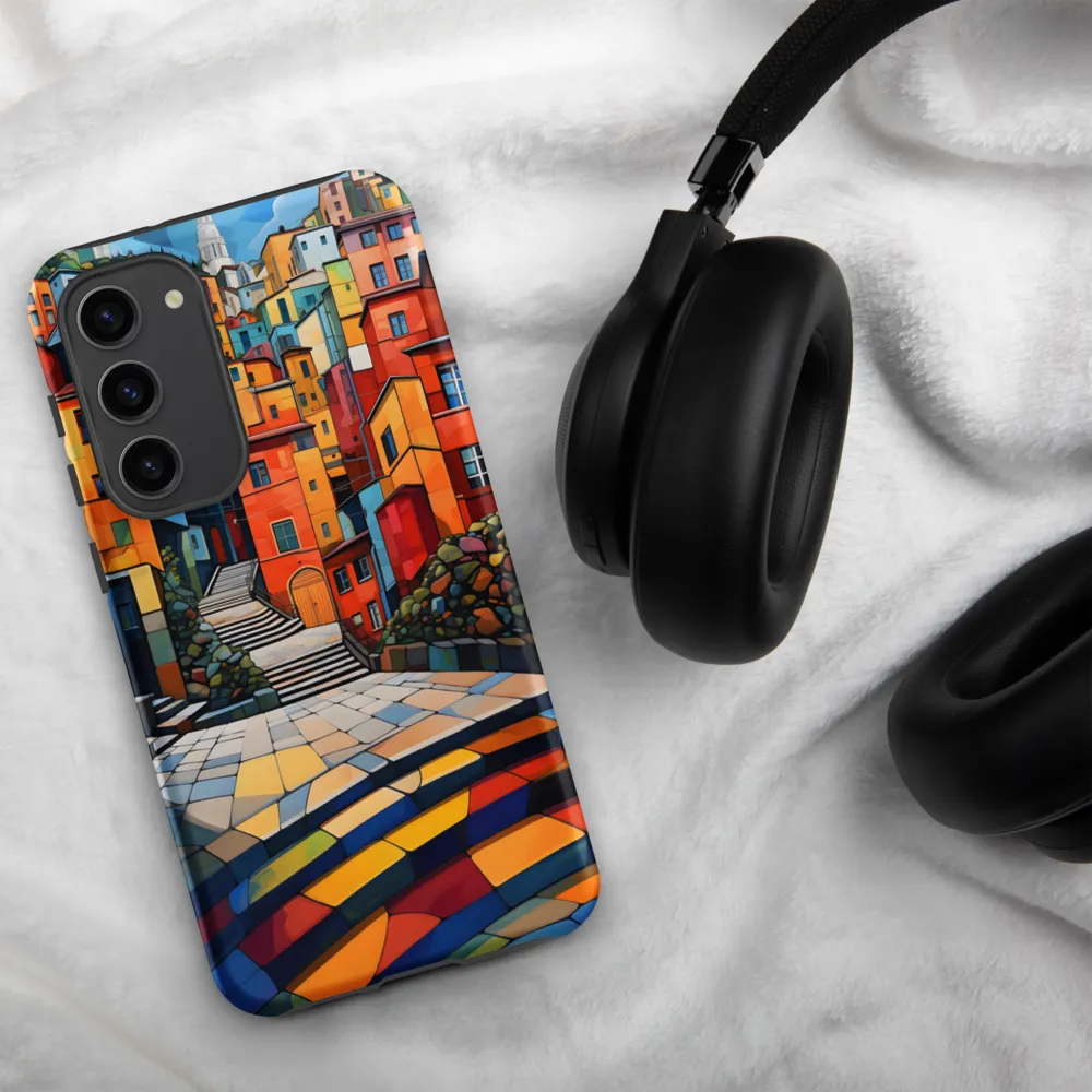 Vibrant Village: A Cubist Journey