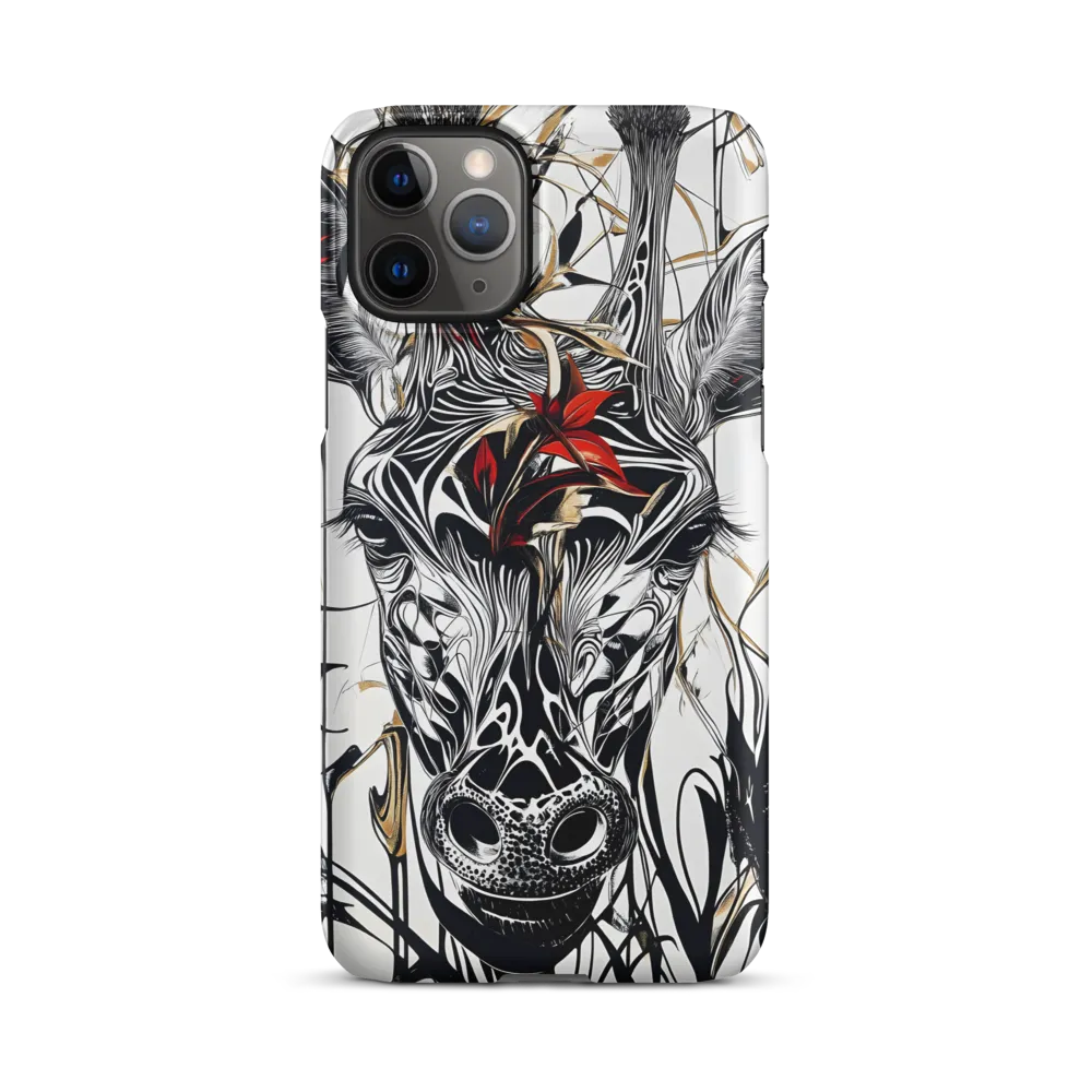 Floral Elegance: The Giraffe's Portrait