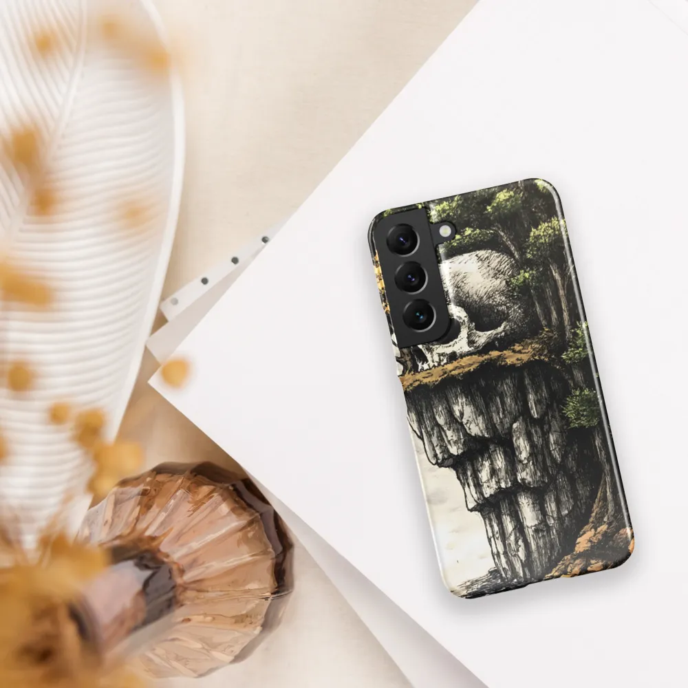 The Whispering Skull: A Surreal Encounter with Nature | Phone Case |  S22 | Snap Case | Glossy
