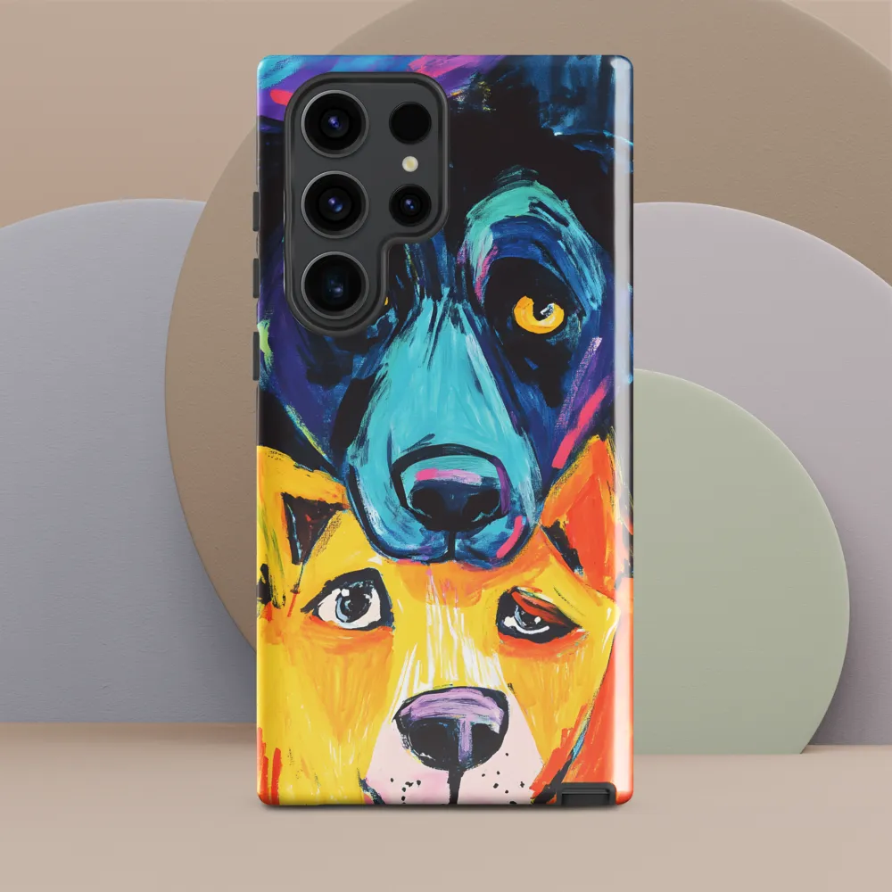 Vibrant Companions: An Expression of Canine Spirit | Phone Case |  S23 Ultra | Tough Case | Glossy