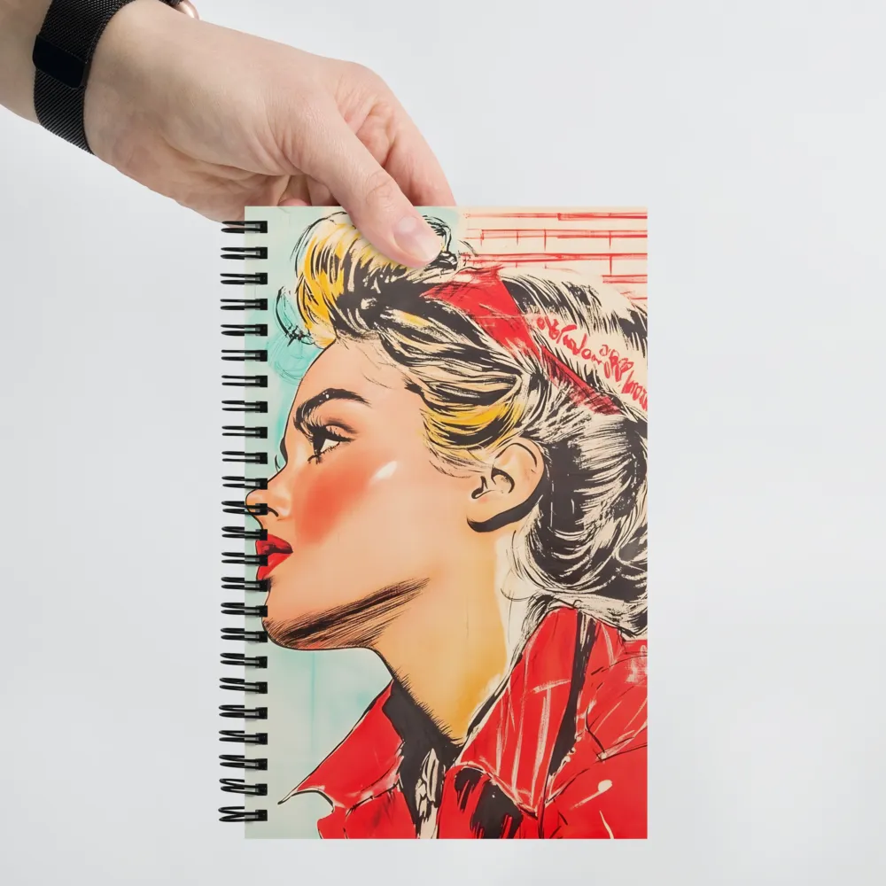 Empowered Elegance: A Pop Art Portrait | Spiral Notebook