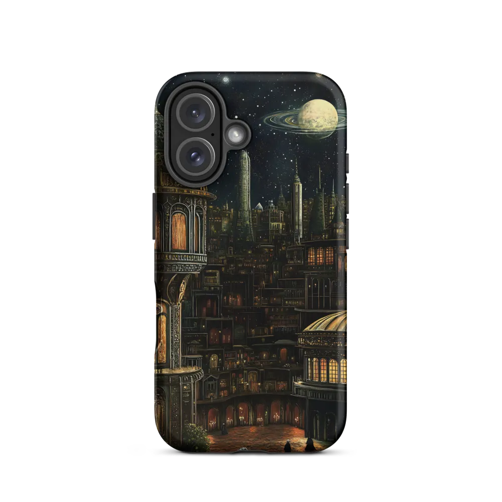 Celestial Enigma: A Surreal Cityscape | Phone Case |  16 | Tough Case | Matte