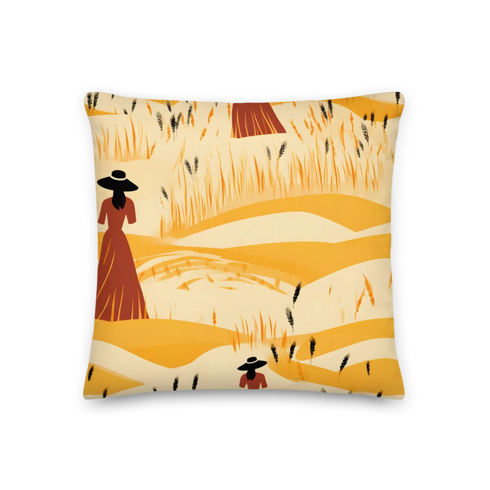 Embracing the Fields: A Floral Journey | Pillow | 18″×18″