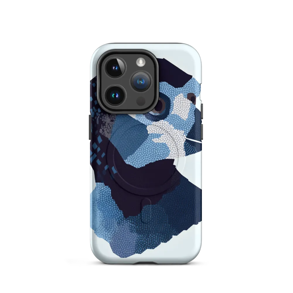Abstract Avian Portrait in Blue