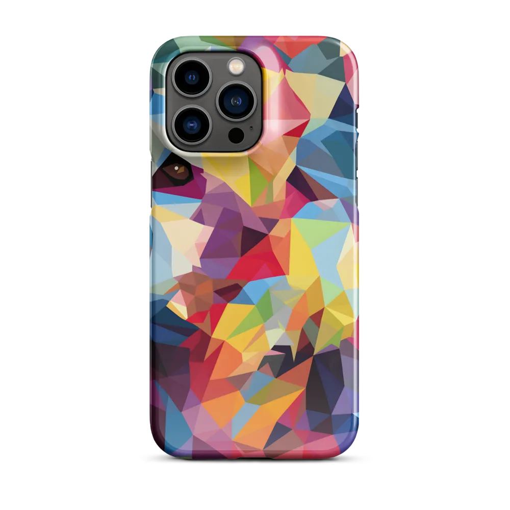 Playful Geometry: The Bear's Face | Phone Case |  14 Pro Max | Snap Case | Glossy