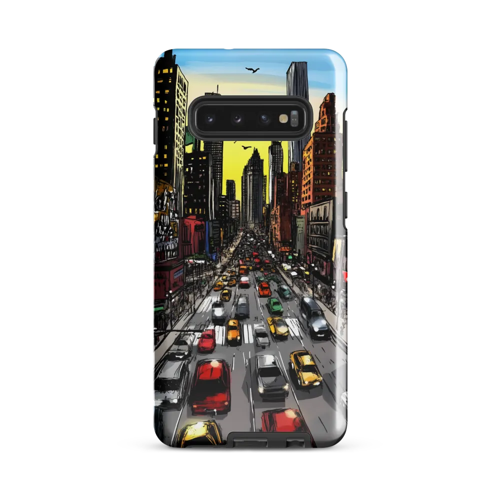 City Pulse at Dusk | Phone Case |  S10 Plus | Tough Case | Glossy