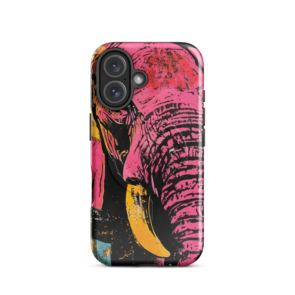 Bold Encounter: The Vibrant Elephant | Phone Case |  16 | MagSafe® Tough Case | Glossy