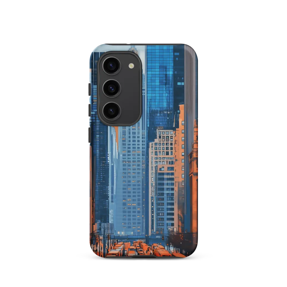 Urban Symphony in Blue and Orange