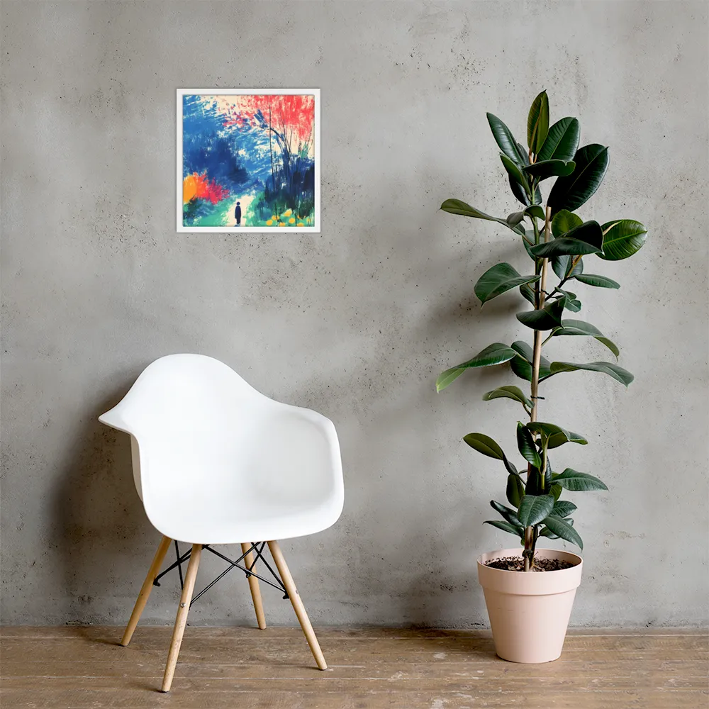 Whispers of Tranquility | Poster with White Frame | 16″×16″