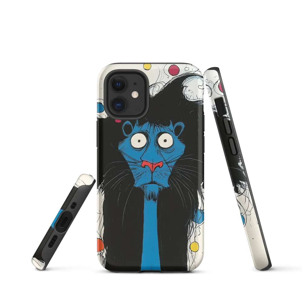 Whimsical Blue Lion