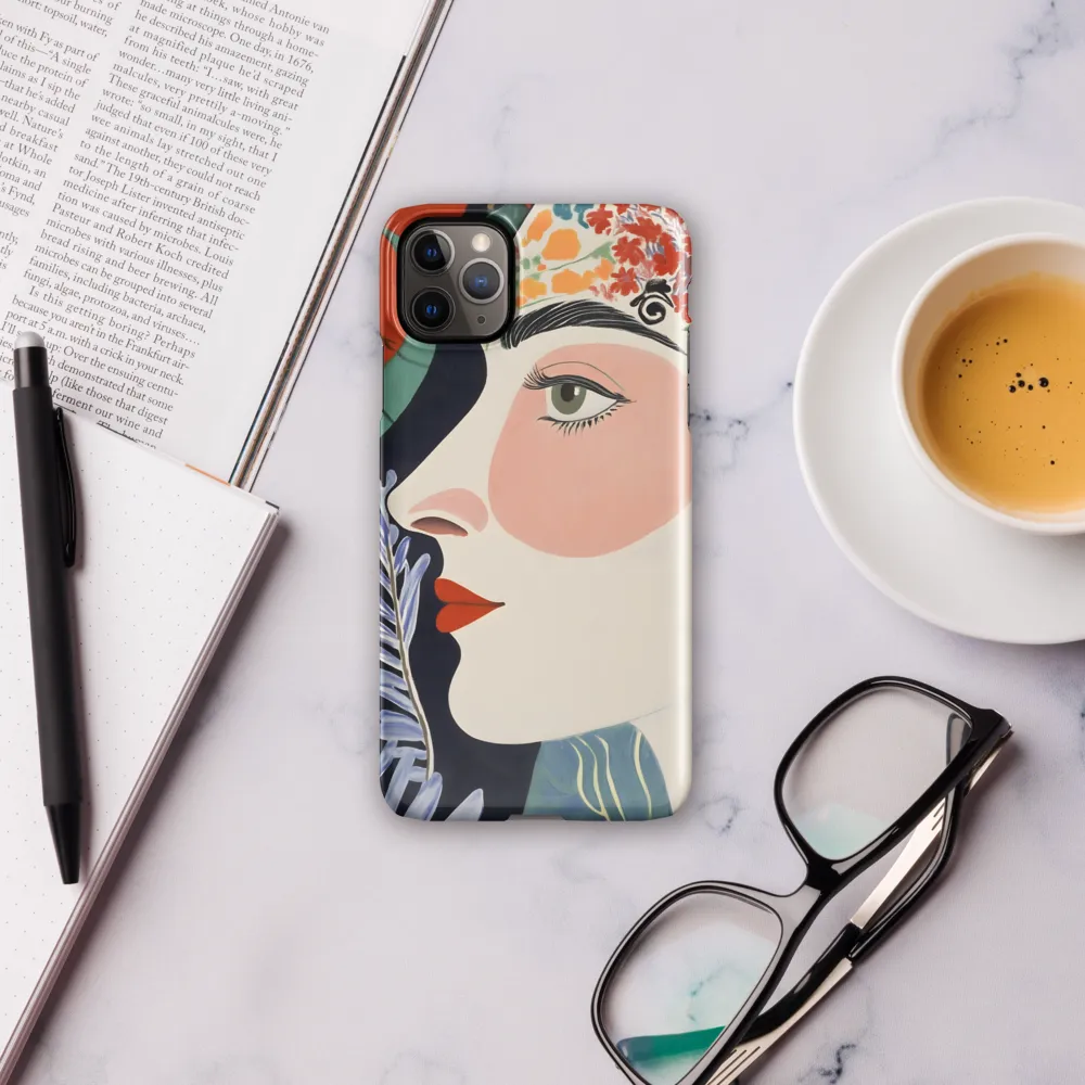 Floral Serenade: A Modern Portrait | Phone Case |  11 Pro Max | Snap Case | Glossy